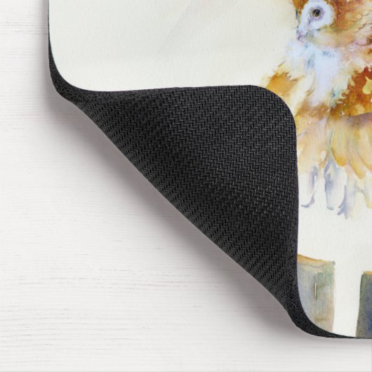 Schleiereule Mousepad (Ecke)