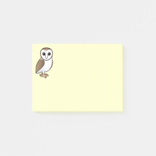 Schleiereule Post-it Klebezettel (Vorderseite)