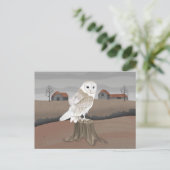 Schleiereule Postkarte (Stehend Vorderseite)
