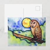 Schleiereule Postkarte (Vorne/Hinten)
