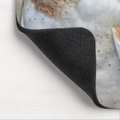 Schleiereule-Profil Mousepad (Ecke)