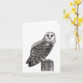 Schleiereule-Raum-Anmerkungs-Karte Karte (Gelbe Blume)