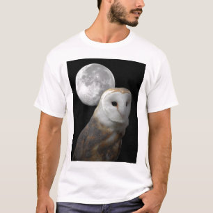 Schleiereule und das Mond-Shirt T-Shirt