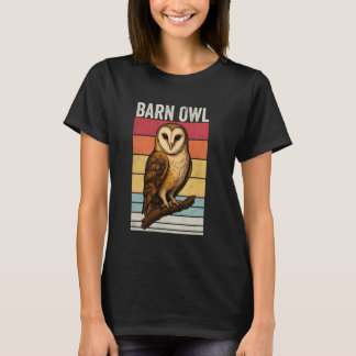 Schleiereule Vintage Sonnenuntergang, Schleiereule T-Shirt