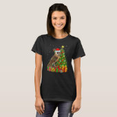Schleiereule Xmas Feiertage Weihnachtsmann Schleie T-Shirt (Vorne ganz)