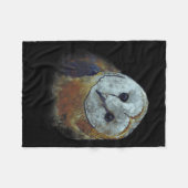 Schleiereulenmalerei Eulen Kunst Fleecedecke (Vorderseite (Horizontal))