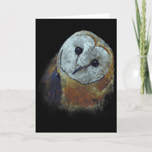Schleiereulenmalerei Eulen Kunst  Karte