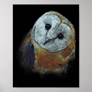 Schleiereulenmalerei Eulen Kunst Poster