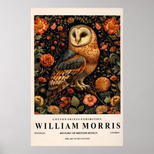 Schleiereulenmalerei, William Morris Poster, Botan Poster (Vorne)