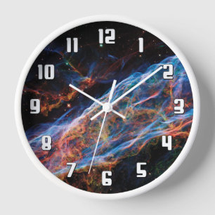 Schleiernebel NASA Hubble Weltraumfoto Uhr