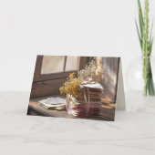 Schleife auf alten Buchstaben nach Fenstern Karte (Vorderseite)