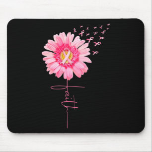 Schleife Daisy Faith - Brustkrebsmonat Mousepad