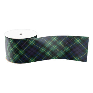 Schleife - Gelb, Grün und Blaues Tartan-Design2 Ripsband