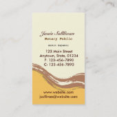 Schleife-Geschäfts-Karten-Creme Visitenkarte (Rückseite)