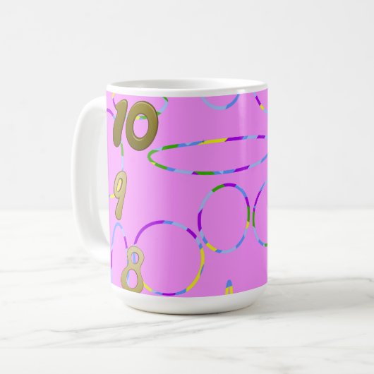 Schleifen auf rosa kaffeetasse (Vorderseite Links)