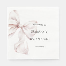 Schleifen-Baby-Party-Servietten Serviette