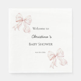 Schleifen-Baby-Party-Servietten Serviette