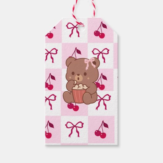 Schleifen & Bären Geschenkanhänger (Vorderseite)