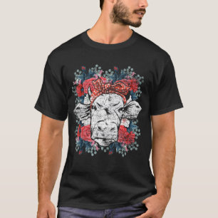 Schleifen Blumen Mädchen Idee Kuh T-Shirt