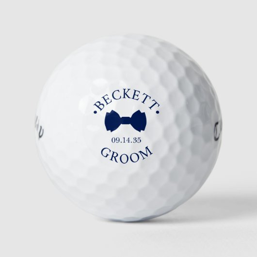 Schleifen Bräutigam Golfball (Vorderseite)