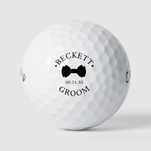Schleifen Bräutigam Golfball (Vorderseite)