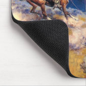 Schleifen Charless M. Russell und schnelles Horses Mousepad (Ecke)