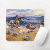 Schleifen Charless M. Russell und schnelles Horses Mousepad (Mit Mouse)