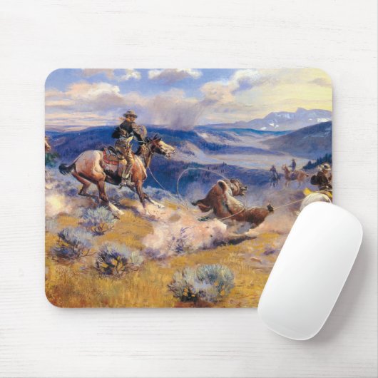 Schleifen Charless M. Russell und schnelles Horses Mousepad (Mit Mouse)