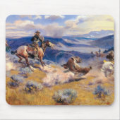 Schleifen Charless M. Russell und schnelles Horses Mousepad (Vorne)