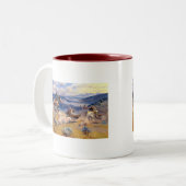 Schleifen Charless M. Russell und schnelles Horses Zweifarbige Tasse (Vorderseite Links)