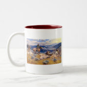 Schleifen Charless M. Russell und schnelles Horses Zweifarbige Tasse (Links)