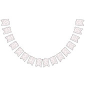 Schleifen, Häschen und Blumen Wimpelkette (Alle)