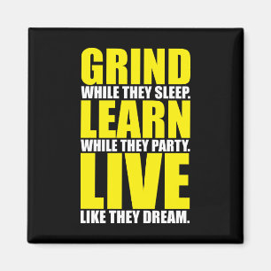 Schleifen, lernt, Live - motivierend Magnet