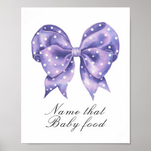 Schleifen-Polka-Dots-Baby-Party - Babynahrung Poster