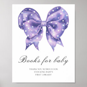 Schleifen-Polka-Punkt-Bücher für Baby Poster