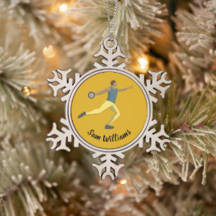Schleifen Schneeflocken Zinn-Ornament