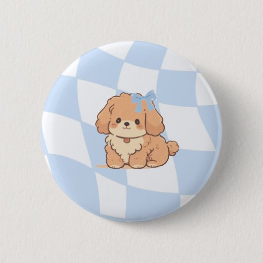 Schleifen- und Knochen-Abzeichen Button (Vorderseite)