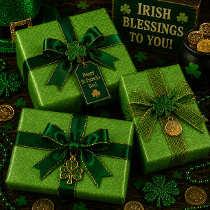 Schleifen von Limerick Geschenkpapier Set