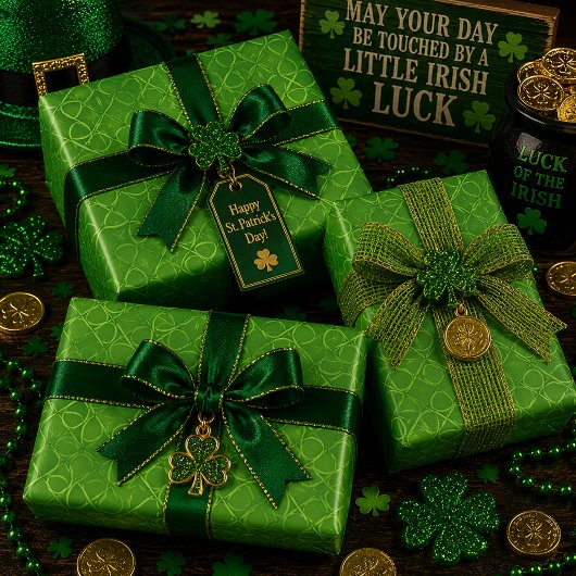 Schleifen von Limerick Geschenkpapier Set