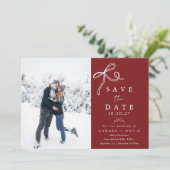 Schleifen-Weihnachts-Save-The-Date-Karte Save The Date (Stehend Vorderseite)