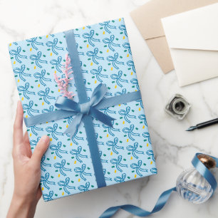 Schleifenband-Christmas-HANUKKAH-Feiertags-Blau Geschenkpapier
