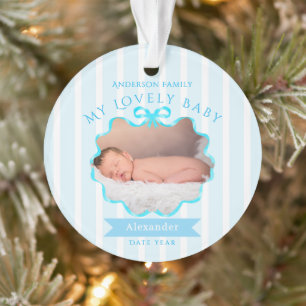 Schleifenband Neugeborenes Baby Boy  Ornament