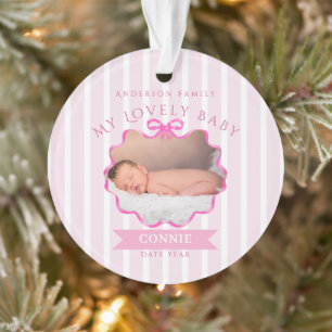 Schleifenband Neugeborenes Baby Mädchen  Ornament