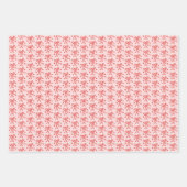 Schleifenbögen-Doodle WEIHNACHTEN Rot Geschenkpapier Set (Vorderseite 2)