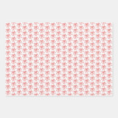 Schleifenbögen-Doodle WEIHNACHTEN Rot Geschenkpapier Set (Vorderseite)