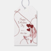 Schleifenbögen & Herzballons – Valentinstag Geschenkanhänger (Vorderseite)