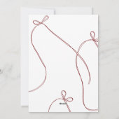 Schleifenbögen und Herzballons – Valentinstag Feiertagskarte (Rückseite)