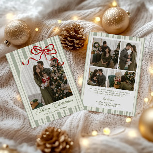 Schleifenstreifen Familienfoto Weihnachts-Feiertag Feiertagskarte