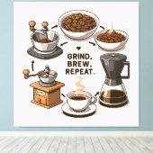 Schleifenwiederholung Leinwanddruck (Insitu (Holzboden))