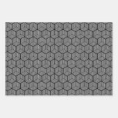 Schleifkuben, graue Wrackpapier Geschenkpapier Set (Vorderseite 3)